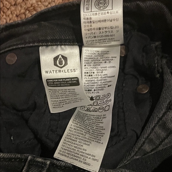 Levi's Black 511 Denim Jeans W28/L30 - Picture 5 of 8